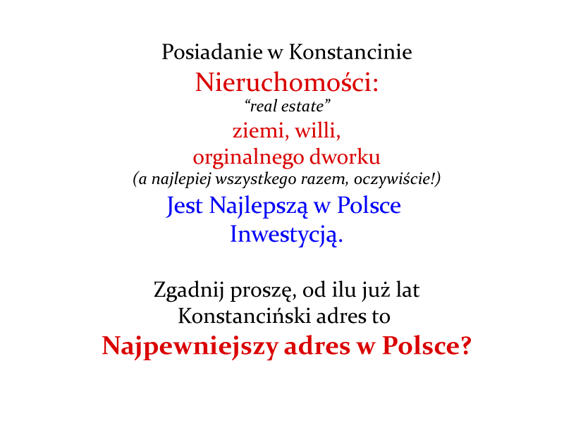 Posiadanie w Konstancine Nieruchomosci real estate